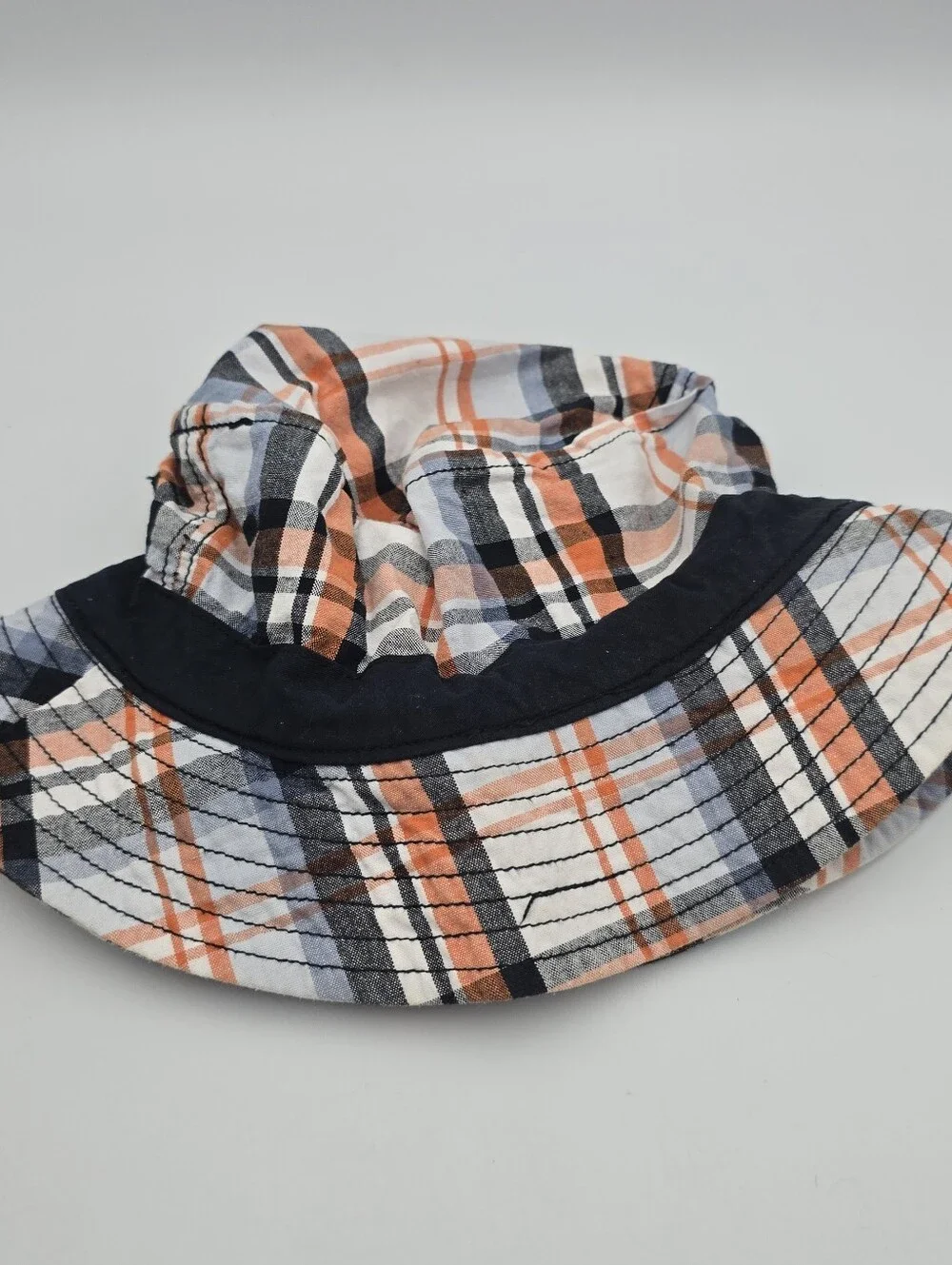 Kids Gymboree Plaid Cotton Bucket Hat Size 5-7